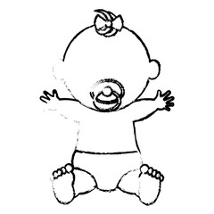Baby clothes happy icon vector illustration design draw 