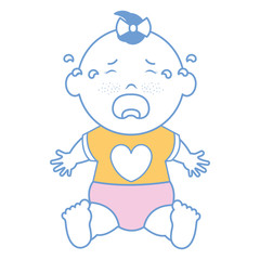 Baby clothes crying icon vector illustration design graphic