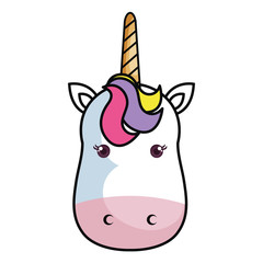 Unicorn animal horn icon vector illustration design graphic