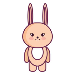 Stuffed animal rabbit icon vector illustration design graphic