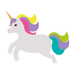 Unicorn animal horn icon vector illustration design graphic
