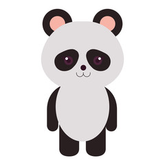 Fototapeta premium Stuffed animal panda icon vector illustration design graphic