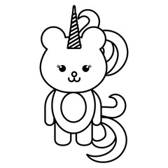 Stuffed animal monkey icon vector illsutration design draw