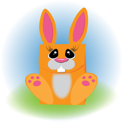 Fototapeta premium Orange bunny.Papakovka for gifts.