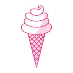 Sweet cream children icon vector illustration design shadow 