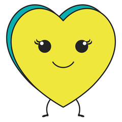 happy heart isolated icon vector illustration design graphic