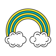 Rainbow sky isolated icon vector illustration design graphic