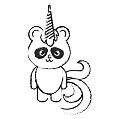 Stuffed animal panda icon vector illustration design draw