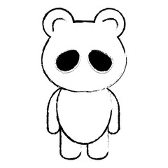 Stuffed animal panda icon vector illustration design draw