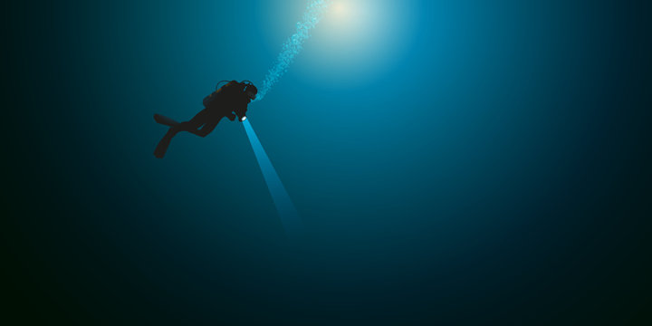 plong&eacute;e - plong&eacute;e sous-marine - plongeur - mer -seul - oc&eacute;an - sport