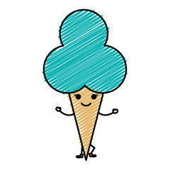 Sweet cream children icon vector illustration design doodle 