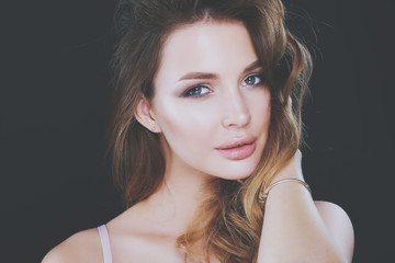 Naklejka premium portrait of beautiful delicate woman. Portrait. Beauty. Glamorous look.
