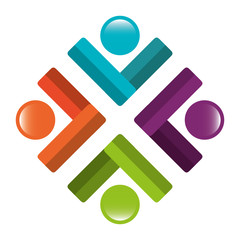 teamwork symbol silhouette icon vector illustration design