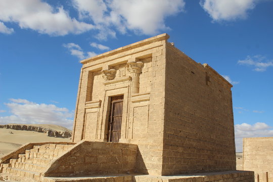 Ancient greek tomb in the Tuna el Gabal in Minya in Egypt