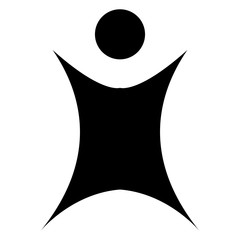 avatar silhouette emblem icon vector illustration design