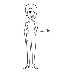 Fototapeta premium beautiful and young woman character vector illustration design