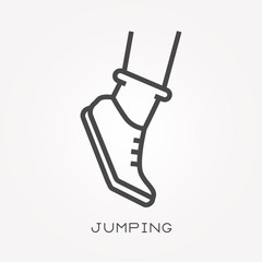 Line icon jumping