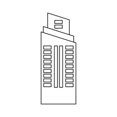 city building icon over white background vector illustration