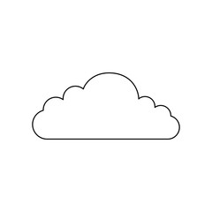 cloud icon over white background vector illustration