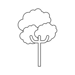 tree icon over white background vector illustration