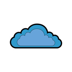 cloud icon over white background vector illustration
