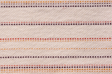 Interlacing the fabric with a close-up