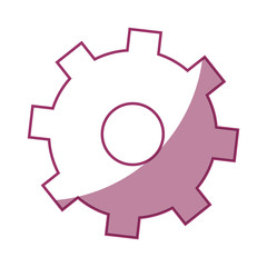 gear wheel icon over white background vector illustration