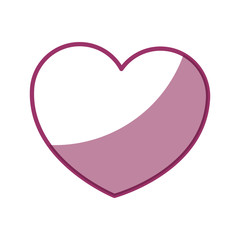 heart icon over white background vector illustration