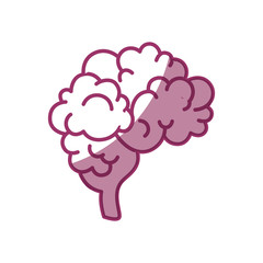 human Brain icon over white background vector illustration