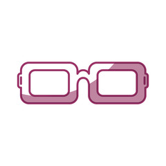 glasses icon over white background vector illustration