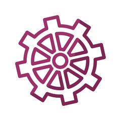 Obraz premium gear wheel icon over white background vector illustration