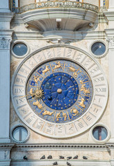 Detail of The Clock Tower in Venice