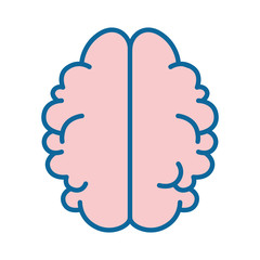 human brain icon over white background colorful design vector illustration