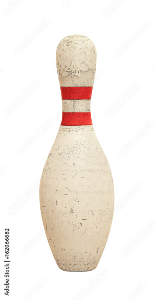 Sticker Bowling pin on white background