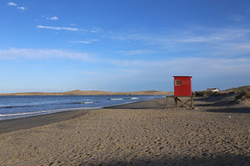 Lifeguard Hut at the Beach in Uruguay