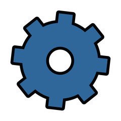 gear wheel icon over white background colorful design vector illustration