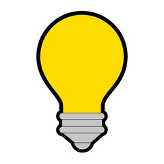 Light bulb icon over white background vector illustration