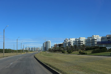 Street in Punta del Este, Uruguay - April 2017