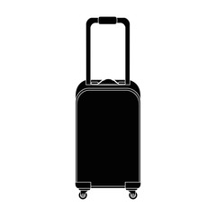 travel suitcase icon over white background vector illustration