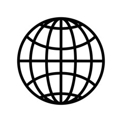 global sphere icon over white background vector illustration