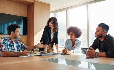 Young creative business people in a meeting