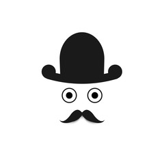 Retro mustache Icon.