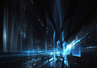 Abstract technology illustration, 3D illustration
