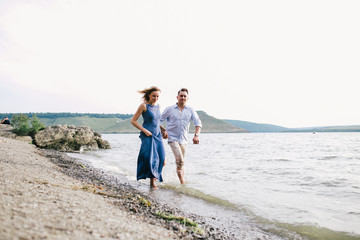  wedding couple, very nice sunset, a wonderful day for lovers, Beautiful nature