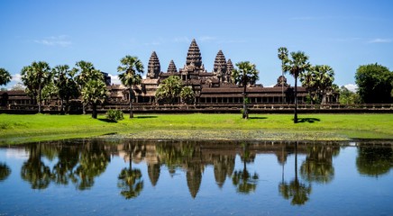 Fototapeta na wymiar Angkor Wat. Spiegelung im See. Siem Reap. Kambodscha.