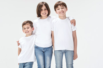 Fototapeta premium Group of smiling kids.