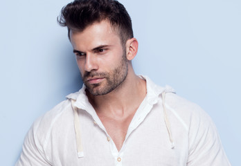 Fototapeta premium Handsome man posing in studio.