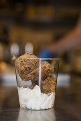 Italian ice cream artisanal preparation