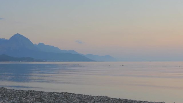 Sunrise background in Kemer, Turkey