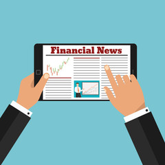 A male hand touches the screen